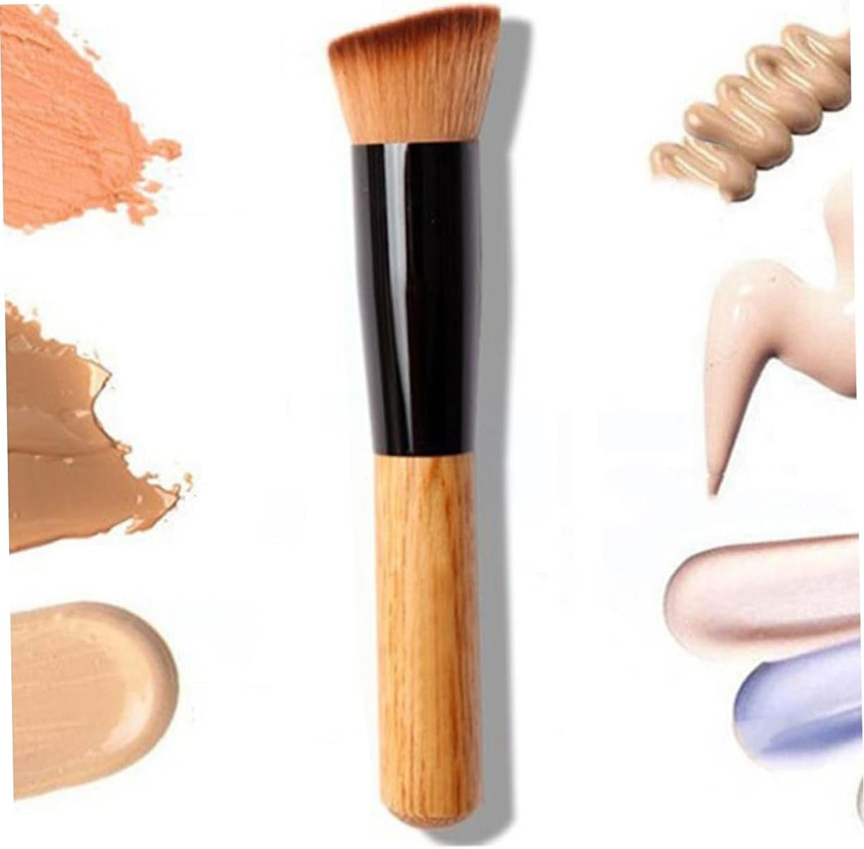 Foundation Professional Makeup Blush Brush 3Pcs Set Portable and Practical for Daily Use and Professional Work Random Color