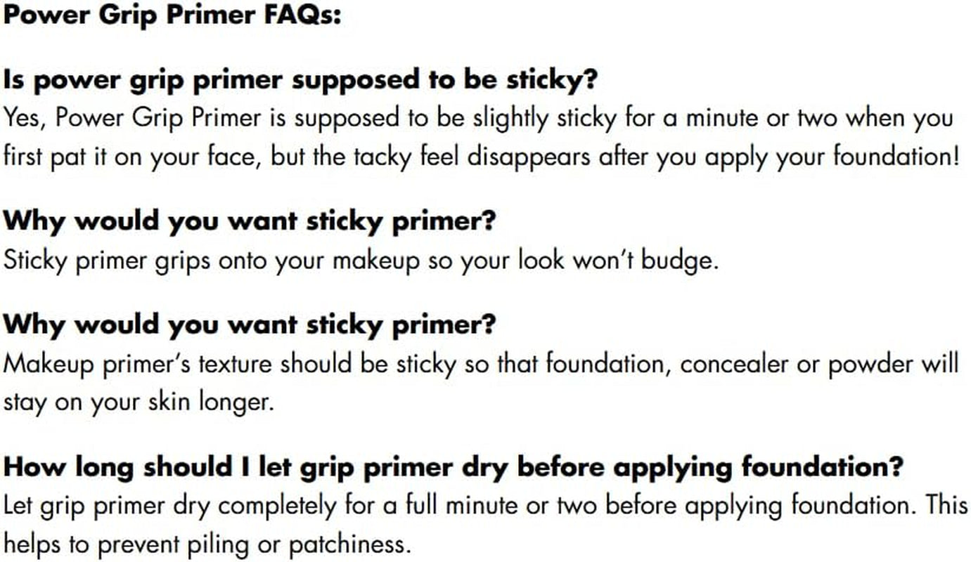 Power Grip Primer, Gel-Based & Hydrating Face Primer for Smoothing Skin & Gripping Makeup, Moisturizes & Primes, 0.811 Fl Oz (24 Ml.)