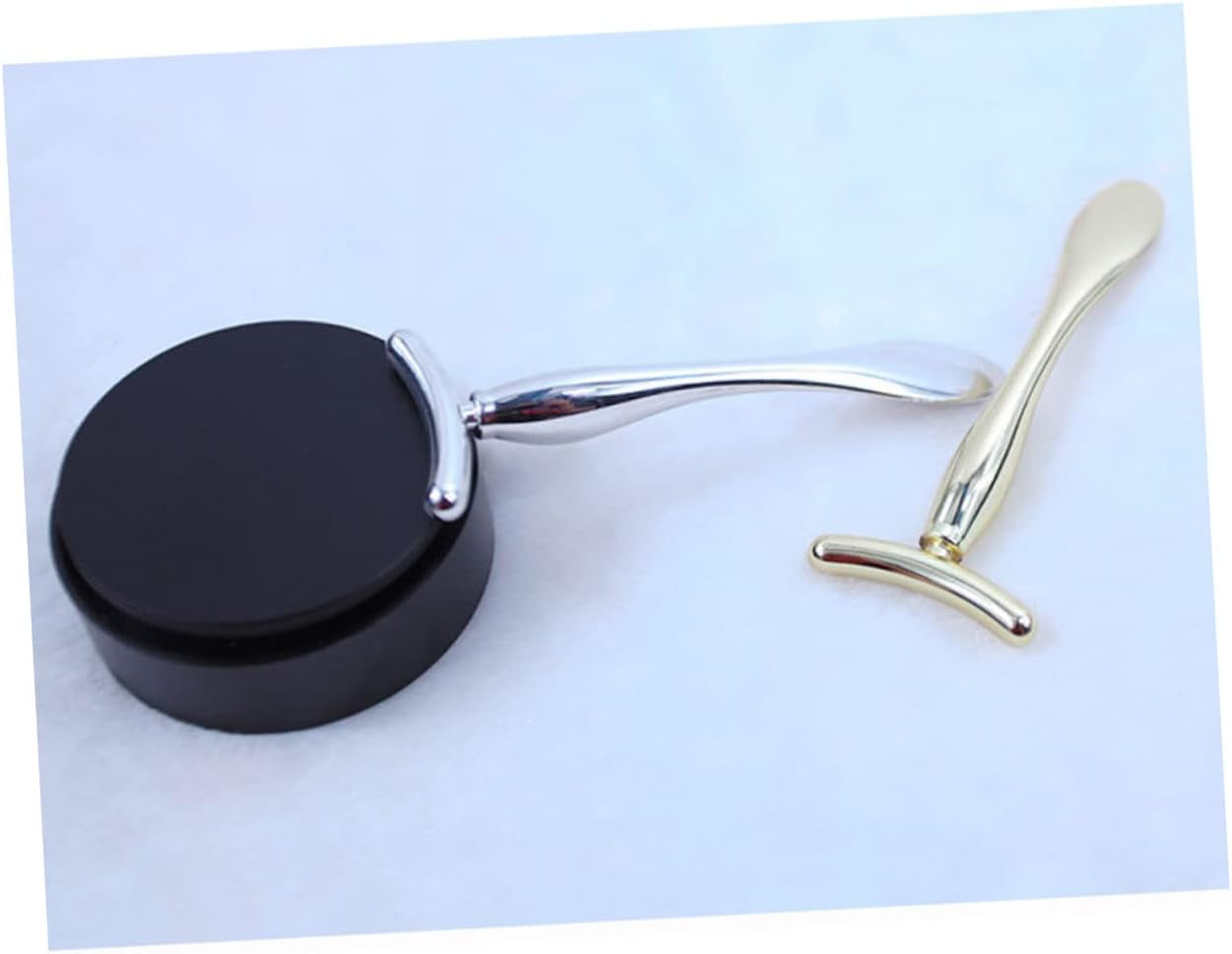 Mini Eye Makeup Scoop Set Zinc Alloy Beauty Supplies 2 in 1 Design for Cream Application Eye Circulation