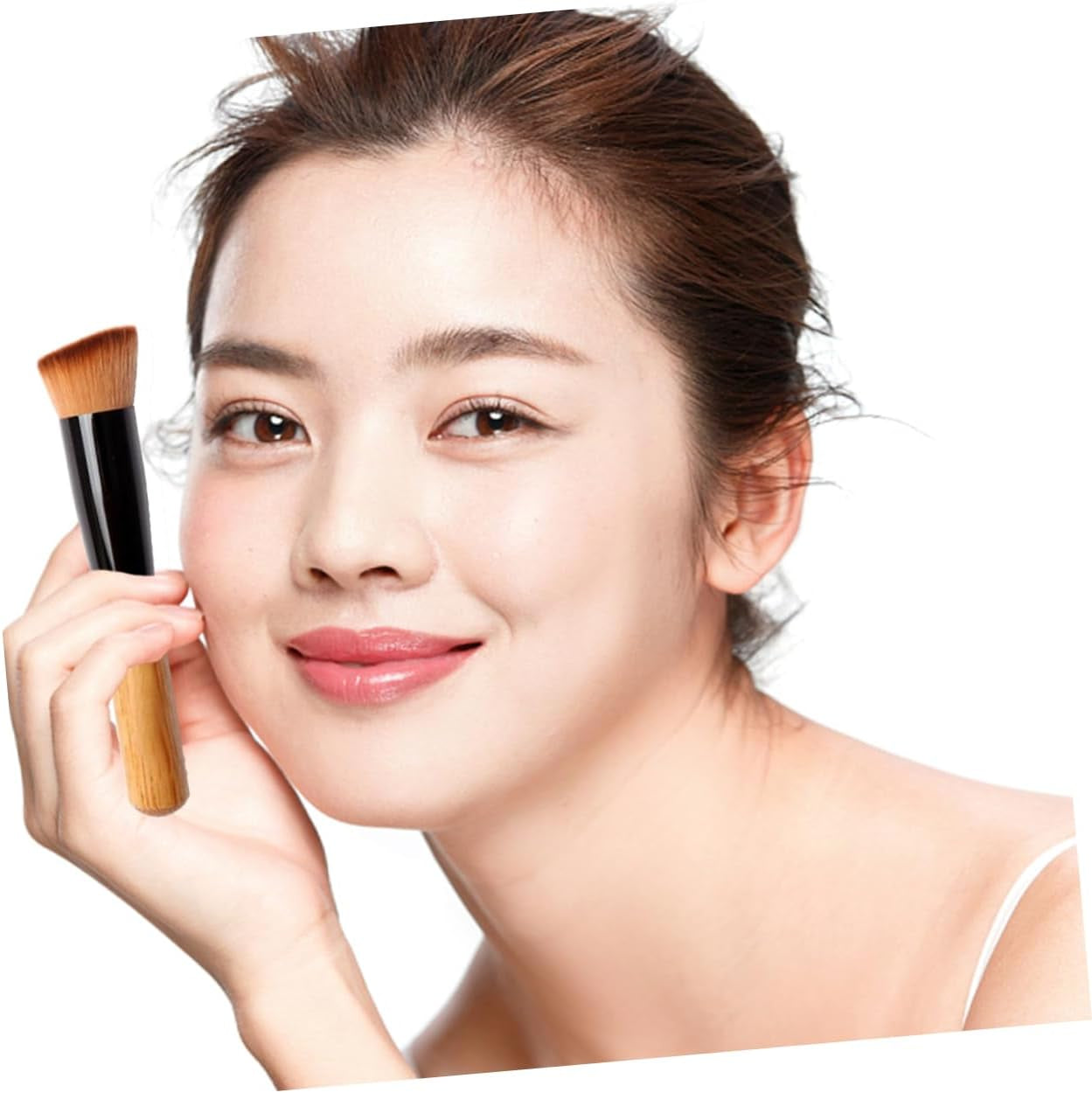 Foundation Professional Makeup Blush Brush 3Pcs Set Portable and Practical for Daily Use and Professional Work Random Color