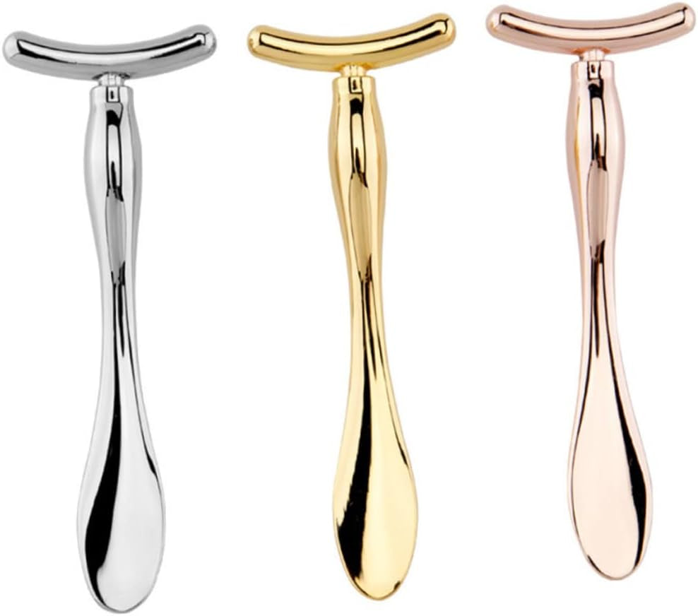 Mini Eye Makeup Scoop Set Zinc Alloy Beauty Supplies 2 in 1 Design for Cream Application Eye Circulation